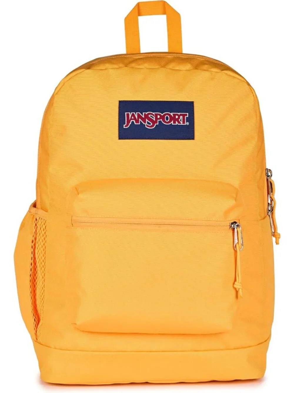 Large Orange Backpack with Padded Laptop Sleeve, Side Water Bottle Pocket, Great